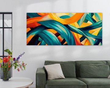 Coloured line movements - Abstract by Poster Art Shop