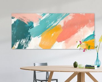 Gekleurde penseelstreken - abstract en modern van Poster Art Shop