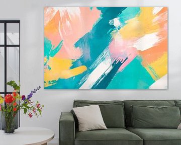 Coloured brushstrokes - Abstract by Poster Art Shop