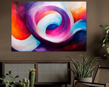 Colourful swings in the abstract by Poster Art Shop