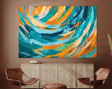 Coloured vortex movement - abstract and lively by Poster Art Shop