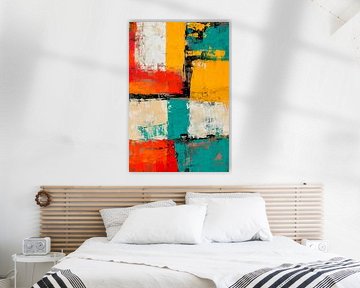Composition géométrique colorée sur Poster Art Shop
