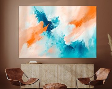 Play of colours in blue and orange by Poster Art Shop
