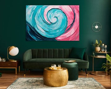 Tourbillon de couleurs au pastel - Art abstrait sur Poster Art Shop