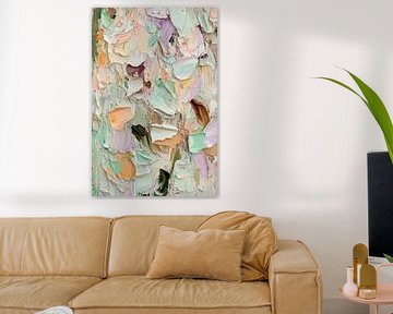 Pastellfarbenes Farbspiel – Abstrakte Textur von Poster Art Shop