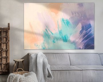 Pastel-coloured abstraction - soft patterns by Poster Art Shop