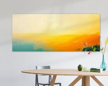 Zomermorgen in de mist van Poster Art Shop