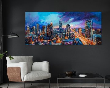 Urban evening atmosphere - Colourful by Poster Art Shop