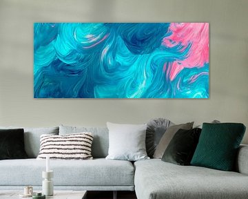 Tourbillon de couleurs vibrant - Abstrait sur Poster Art Shop