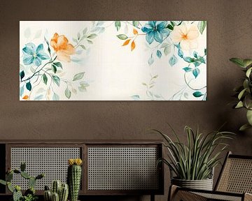 Zarte Blütenarrangement – Aquarellstil von Poster Art Shop