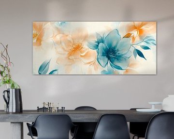 Delicate flowers in soft colours by Poster Art Shop