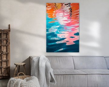 Reflets de l'eau en couleurs vives sur Poster Art Shop