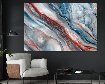 Mélange de couleurs abstraites - Marbled Design sur Poster Art Shop