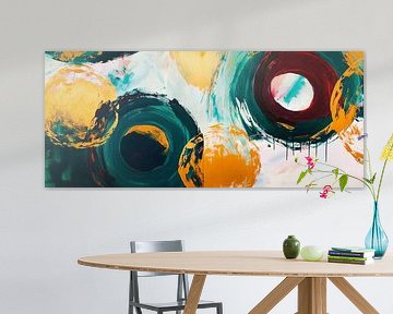 Abstrakte Farbkomposition mit Kreisen von Poster Art Shop