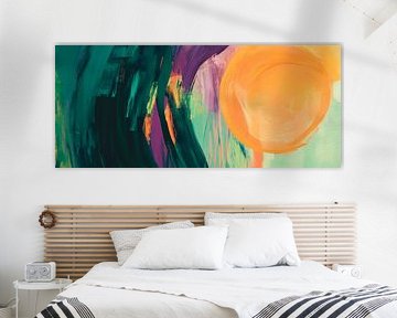 Abstract colour symphony with sun by Poster Art Shop
