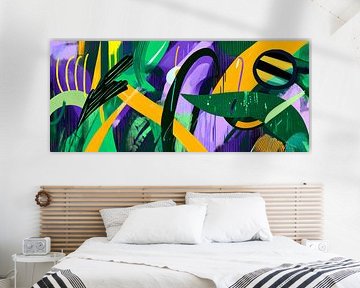 Des formes abstraites dans des couleurs vives sur Poster Art Shop