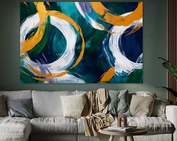Abstract circles in vibrant colours by Poster Art Shop