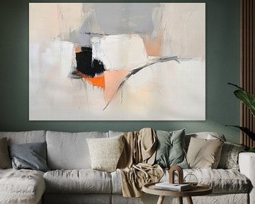 Composition abstraite dans des tons doux sur Poster Art Shop