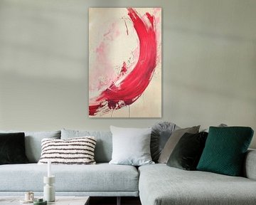 Abstrakte Rotbewegung – Kunstvolle Dynamik von Poster Art Shop
