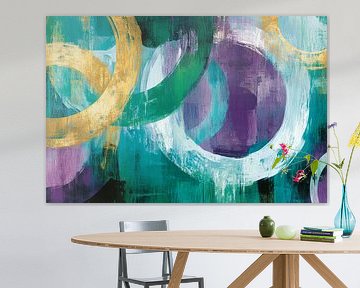 Des cercles abstraits aux couleurs saturées sur Poster Art Shop
