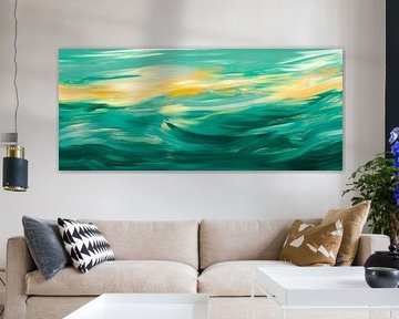 Abstract wateroppervlak - kleurdynamiek van Poster Art Shop
