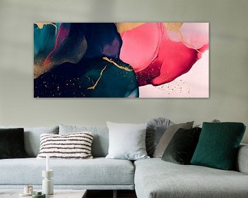 Watercolour pattern in vibrant colours by Poster Art Shop