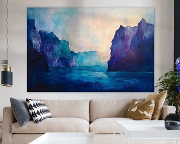 Mountain landscape in soft colours by Poster Art Shop