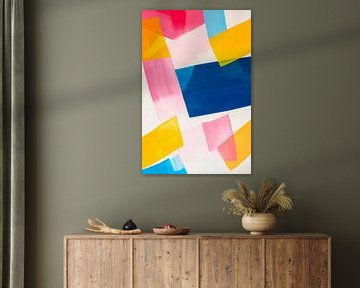 Colourful colour fields - Abstract composition by Poster Art Shop