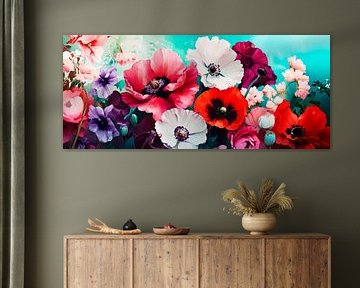 Colourful flowers in spring by Poster Art Shop