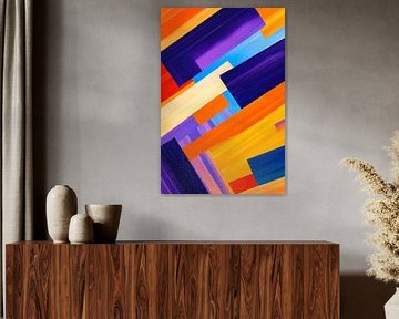 Colourful colour structures - Abstract composition by Poster Art Shop
