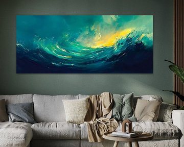 Dynamic waves in a play of colours by Poster Art Shop