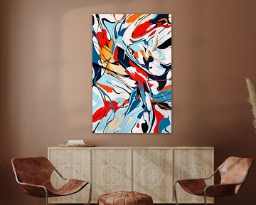 Farbenfrohe Abstraktion – Dynamisch und Lebhaft von Poster Art Shop