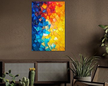 Kleurrijke mozaïekstructuur van Poster Art Shop
