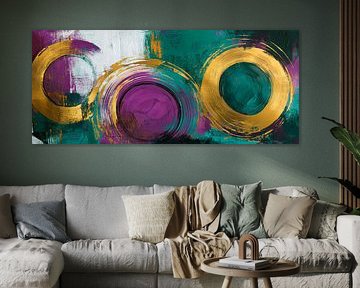 Colourful circles - Abstract composition by Poster Art Shop
