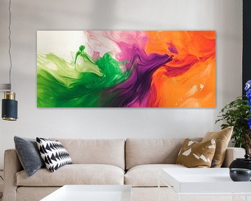 Kleurrijke inktAbstracte kunst van Poster Art Shop
