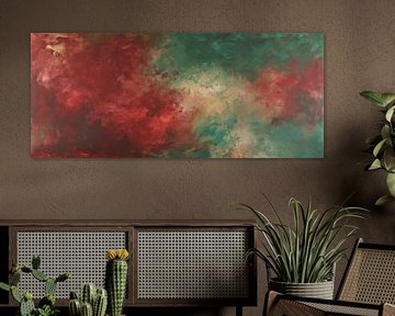 Play of colours in red and green by Poster Art Shop