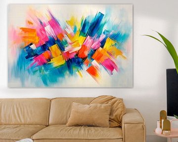 Colour explosion in blue and pink by Poster Art Shop