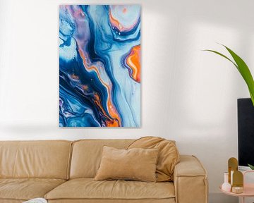 Coloured acrylic flow - Abstract by Poster Art Shop
