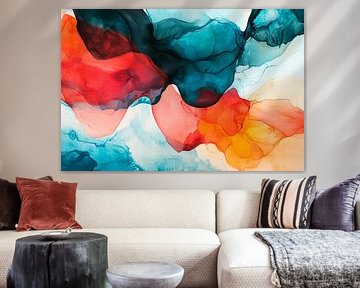 Coloured watercolour fluidity by Poster Art Shop