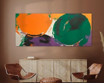 Coloured circles on an abstract background by Poster Art Shop