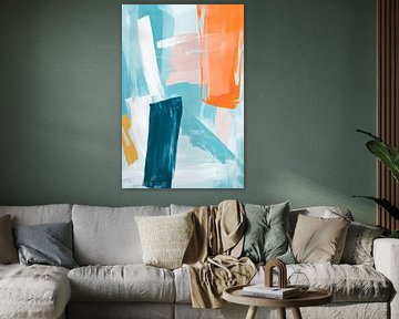 Coup de pinceau coloré Abstrait - Moderne sur Poster Art Shop