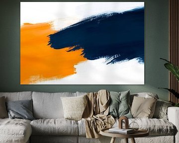 Gekleurde penseelstreken - abstract en modern van Poster Art Shop