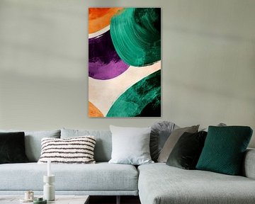 Gekleurde penseelstreken op doek van Poster Art Shop