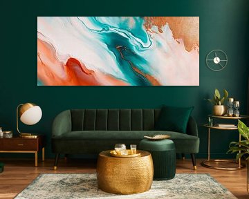 Colourful currents - Abstract composition by Poster Art Shop