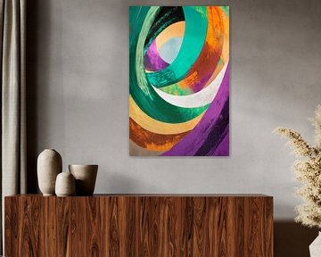 Gekleurde spiralen - Abstracte kunst van Poster Art Shop