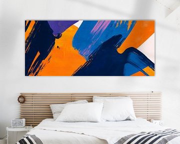 Coloured brushstrokes in the abstract by Poster Art Shop