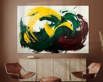 Coloured brushstrokes in motion by Poster Art Shop