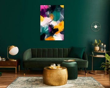Colourful abstract painting by Poster Art Shop