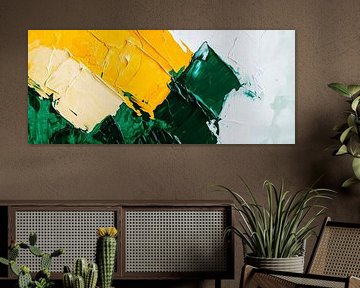Colourful oil painting in abstract form by Poster Art Shop
