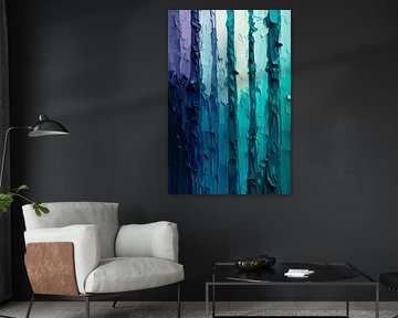 Colour structures in blue-green - Abstract by Poster Art Shop